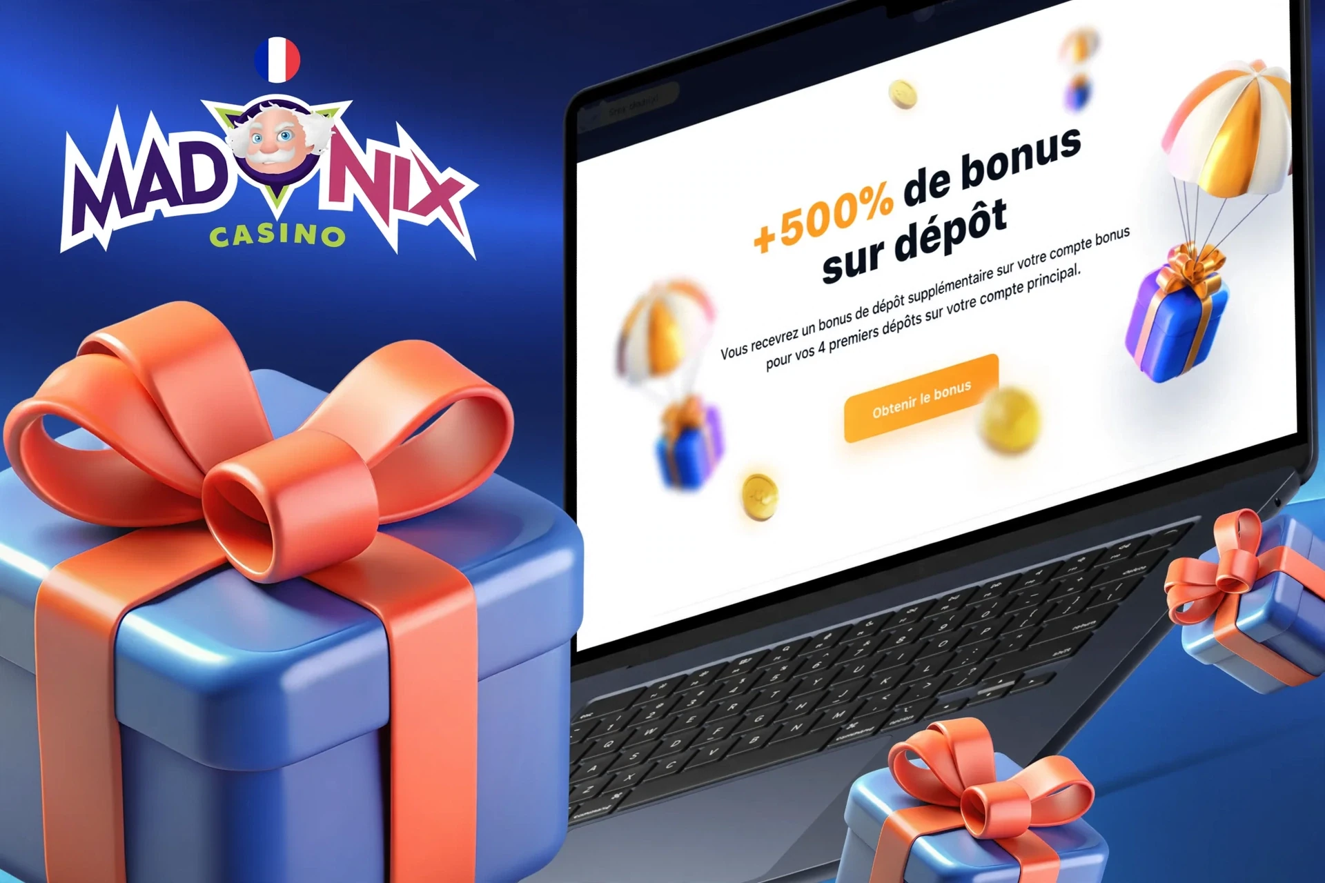 Conditions pour recevoir un bonus de bienvenue après connexion à votre compte et dépôt de fonds
