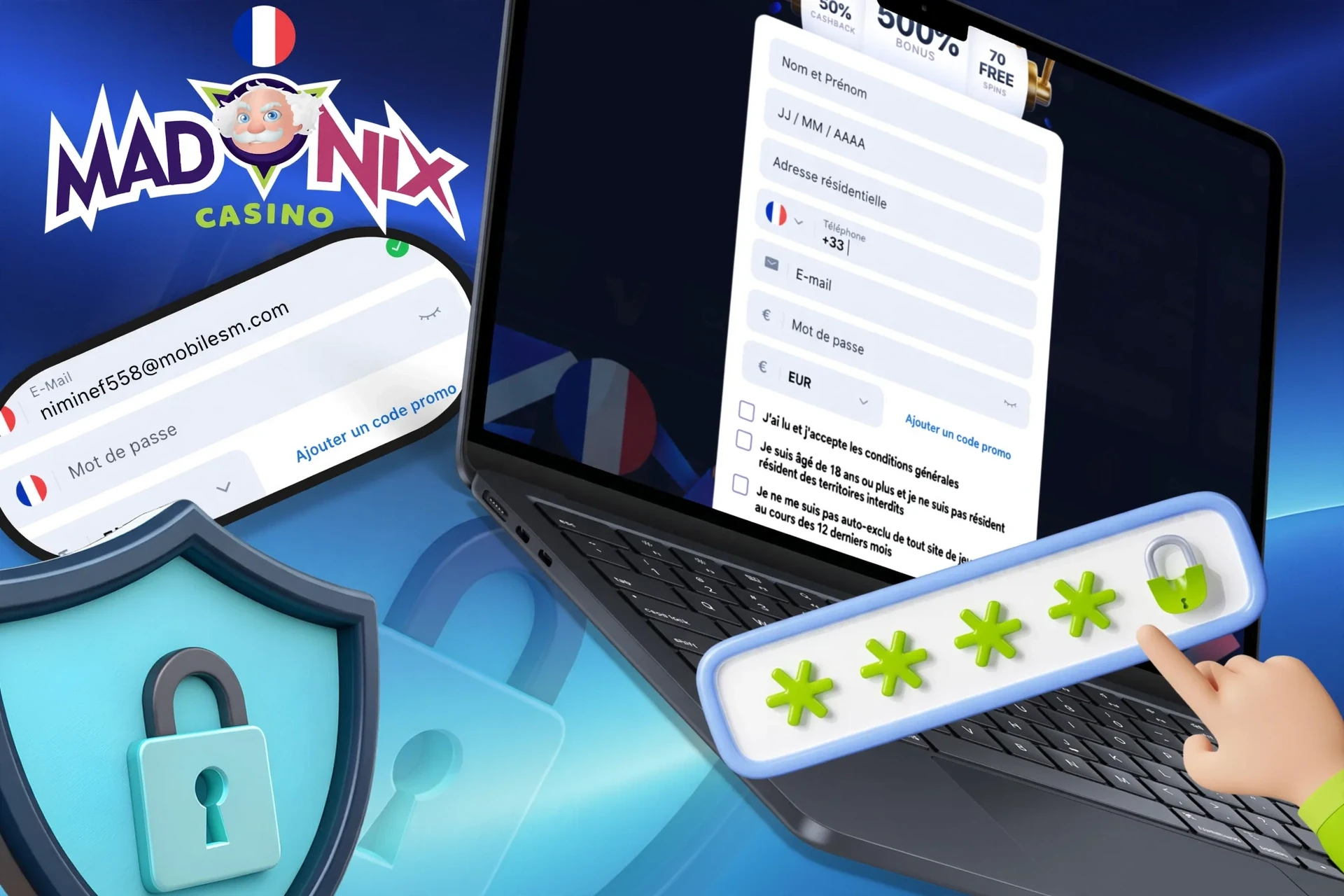 Instructions pour créer un mot de passe fort et sécurisé afin de protéger votre compte